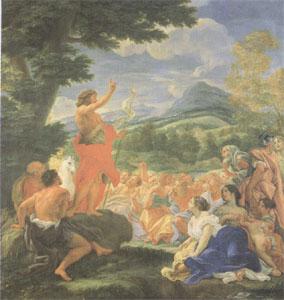 Giovanni Battista Gaulli Called Baccicio St John the Baptist Preaching (mk05) France oil painting art